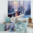 thumbnail image 2 of Designart ' Christmas Forest With Trees and River I ' Traditional Canvas Wall Art Print, 2 of 4