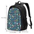 thumbnail image 5 of Pofeuu Sports Ball Print Storage Laptop Backpack with USB Charging Port[Water Resistant] College Computer Bookbag Fits, 5 of 7