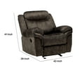 thumbnail image 5 of Fabric Upholstered Metal Reclining Club Chair with Center Console, Gray, 5 of 5