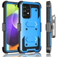 thumbnail image 1 of Tiflook Case For Samsung Galaxy A33 5G Holster Clip [Tshell] [Built-in Screen] [Kickstand Locking Belt] Cover Blue, 1 of 6
