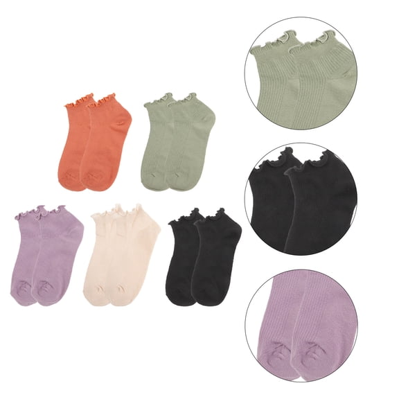 Raindrops 5 Pairs Women Ribbed Socks Cotton Trendy Comfortable For Casual Wear And Sports