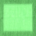 thumbnail image 1 of Ahgly Company Indoor Square Solid Emerald Green Modern Area Rugs, 6' Square, 1 of 4