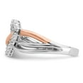 thumbnail image 4 of Sterling Silver and Vermeil Polished CZ Heart Ring, 4 of 6