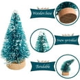 thumbnail image 6 of 24 Pieces Artificial Mini Christmas Sisal Snow Frost Trees with Wood Base Bottle Brush Trees Plastic Winter Snow Ornaments Tabletop Trees for Christmas Party Home Decoration, 6 of 7