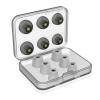 thumbnail image 4 of Audífonos New Bee - Orejeras de espuma viscoelástica con aislamiento de ruido, orejeras de silicona (gris) Tmvgtek Para estrenar, 4 of 8