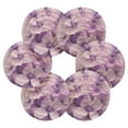thumbnail image 2 of Purple and White Flowers Drink Coasters with Holder Absorbent Coaster for Coffee Table Room Decor 6 Pack, 2 of 7