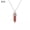 Red, variant on 24pc Natural Quartz Crystal Chakra Healing Point Pendulum Stone Pendant Necklace-Type B10