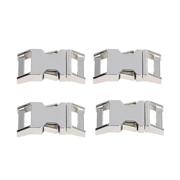 4PCS Side Release Buckle Fine Workmanship Simple Operation Light Weight Alloy Materials Belt BuckleSilver