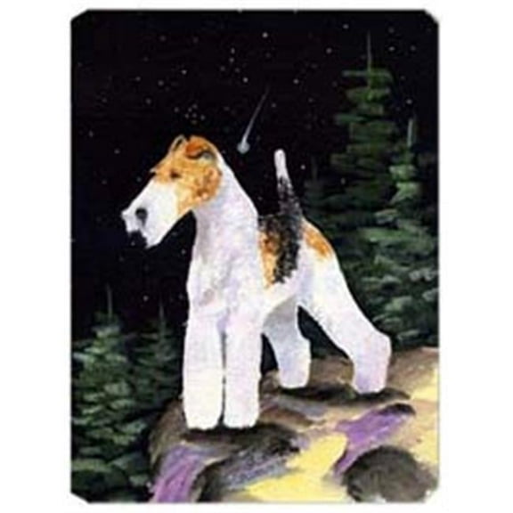 Starry Night Fox Terrier Mouse Pad