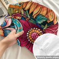 thumbnail image 4 of Twin Sze Fitted Sheet Set - Boho Teal Flower 2 Piece Bedding Sets 16" Deep Pocket Fitted Sheet with 1 Pillowcase, Spring Bohemia Chic Red Yellow Floral Brushed Microfiber Hotel Luxury Bed Sheets, 4 of 9