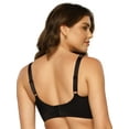 thumbnail image 6 of Paramour by Felina | Amaranth Cushioned Comfort Unlined Minimizer Bra (Black, 32D), 6 of 6