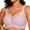 Pink, variant on Women Wireless Bra Jelly Cup Wave-Neck Mesh Cut-Out Breathable Stable Support Daily Yoga Wear White 34 (M)