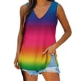 thumbnail image 1 of Camiseta Sin Mangas Para Mujer Tops Sin Mangas Blusa Casual Estampado Con Cuello en V de Moda Odeerbi  ODB162569, 1 of 6
