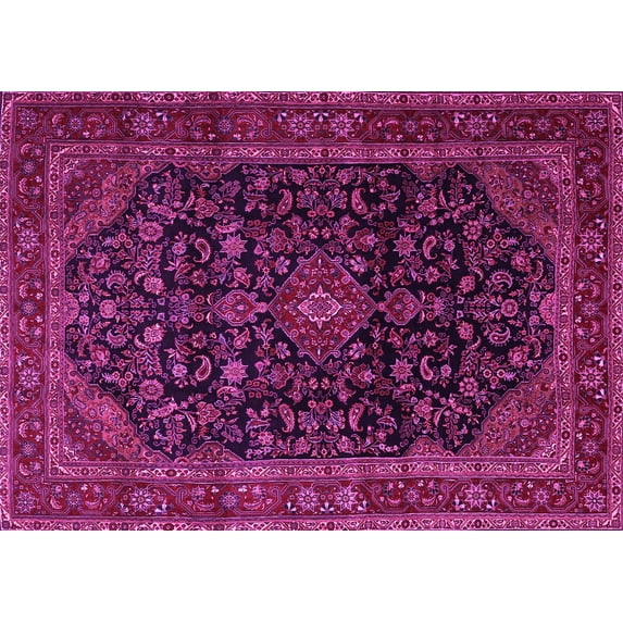 Ahgly Company Indoor Rectangle Persian Pink Traditional Area Rugs, 6' x 9'