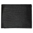 thumbnail image 4 of Snake Print Cowhide Leather Bifold Wallet with Center ID Window & Credit Card Slots 71152 SN (C) Black, 4 of 7