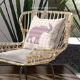 thumbnail image 4 of Amrita Sen Designs  26 x 26 in. Elephant Silhouette Duo Broadcloth Indoor & Outdoor Zippered Pillow - Off White, Pink & Blue, 4 of 6