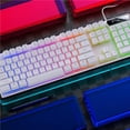 thumbnail image 3 of Colorful Breathing Backlight Mechanical Keyboard Wired Game 104 Pieces of Buttons Keyboard White, 3 of 6