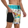 thumbnail image 3 of Daiia Funny Farm Mens Swim Trunks Swim Shorts Quick Dry Swim Shorts with Mesh Lining Pockets-Small, 3 of 9