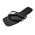 thumbnail image 1 of B91xZ Summer Flat Slide Sandals for Womens Glitter Rhinestone Strap Open Toe Flat Sandals Sparkle Slide Slippers,Black 6.5, 1 of 5