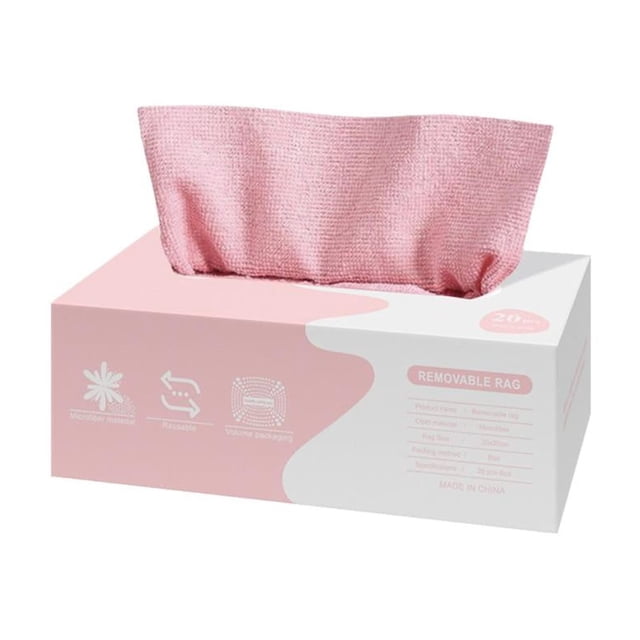 20Pack Lint Microfiber Cleaning Cloth, pull-out cloth design, Scratch & Dispensable Towels For Cars, Wash Streak