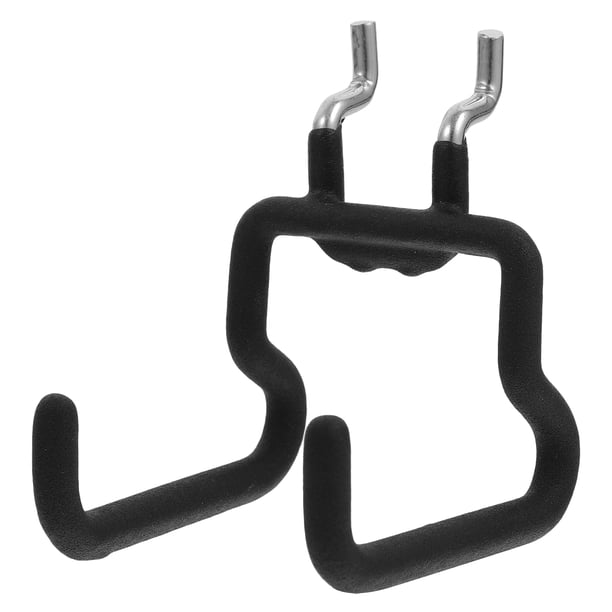 Gancho de tablero perforado negro, resistente, para pared, de metal, para colgar en la cocina