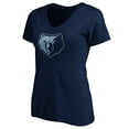 thumbnail image 2 of Women's Ja Morant Navy Memphis Grizzlies Playmaker Name & Number V-Neck T-Shirt, 2 of 3