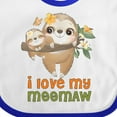 thumbnail image 4 of Inktastic Sloth I Love My Meemaw Boys or Girls Baby Bib, 4 of 4