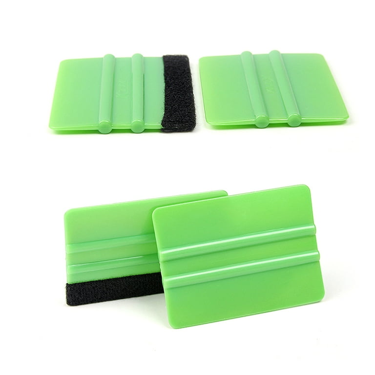 100 Pcs Vinyl Squeegee w/ Fabric Felt for Auto Decal Stickers Wrapping  Tools Kit
