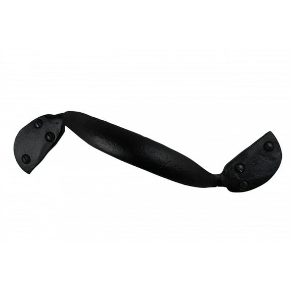 Door Pull Decorative Leaf Black Wrought Iron Handle 9" Renovator's Supply