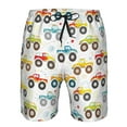 thumbnail image 3 of Logiee Cartoon Monster Trucks Print Mens Swim Trunks Quick Dry Board Shorts,Breathable Hawaii Beach Shorts Swimwear Bathing Suits-X-Large, 3 of 6