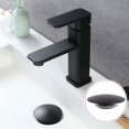 thumbnail image 6 of Yannee Matte Black Basin Waste Pop Up Bathroom Sink Push Button Click Clack Plug Basin Waste Sink Plug 66mm （2 Pcs）, 6 of 9