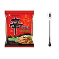 thumbnail image 1 of NineChef Set - Nongshim Noodle (16 Pack, Shin Ramyun Noodle Soup , Gourmet Spicy red) plus NineChef Brand Long Handle Spoon, 1 of 8