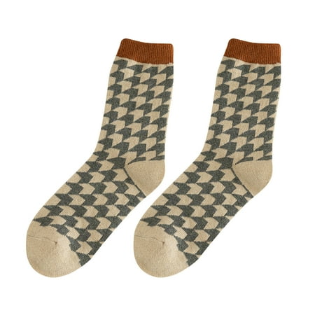 

Yinguo Women Autumn Casual Stockings Retro Floral Fashion Warm Wool Stockings