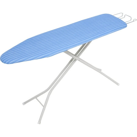 Honey Can Do 4-Leg Ironing Board with Retractable Iron Rest, Blue