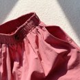thumbnail image 4 of Wide Leg Linen Shorts for Girls Elastic High Waisted Pleated Casual Loose Bermuda Shorts, 4 of 5