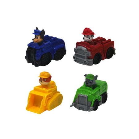 Boys Paw Patrol Small Rescue Racer Toy Cars 4-Pack Rocky Rubble Chase