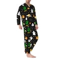 thumbnail image 2 of Naloa Halloween Men’s Pajamas Set - Long Sleeve Button Down Sleep Shirt and Pajama Bottoms Sleepwear Set-XX-Large, 2 of 7