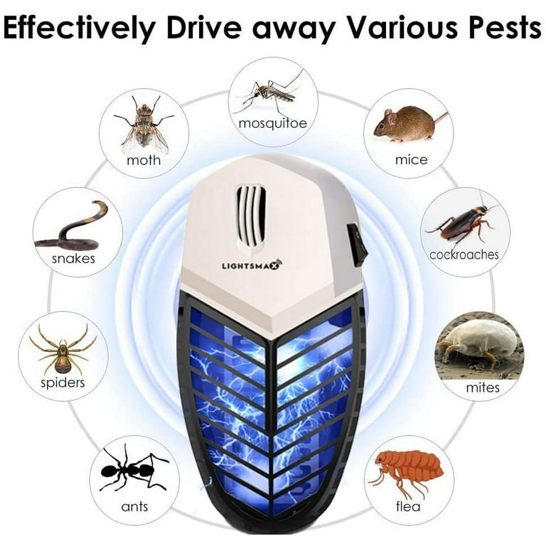 2020 MOST POWERFUL LIGHTSMAX Ultrasonic Electromagnetic Pest Repeller Electronic Plug In Pest Control Ultrasonic Best Repellent for Cockroach