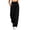 Black plus size cargo pants a1, variant on Cagogo Women Plus Size Wide Leg Cargo Pants Elastic Waist Casual Hiking Loose Long Pants with Pockets Outdoor Travel Trousers Summer Breathable Beach Work Clothes, Beige 3XL