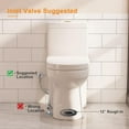 thumbnail image 2 of HOROW Small One Piece Toilets with Gold Flush Button，Dual Flush 1.28GPF Morden Bathroom Toilet w/ Seat High Short Compact Bathroom Tiny Mini Commode Water Closet 12'' Rough-in, 2 of 7