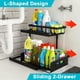 thumbnail image 4 of Organizador debajo del fregadero, REALINN Organizador de gabinete extraíble de 2 niveles debajo del fregadero de la cocina, almacenamiento debajo del gabinete multiusos para baño, lavandería, cocina, 4 of 4