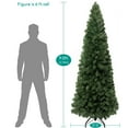 thumbnail image 3 of Naomi Home Vienna Slim 9 ft Pre-Lit Artificial Christmas Tree with Space-Saving Narrow Profile, 3 of 10