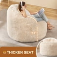 thumbnail image 3 of Hobestluk Big Bean Bag Chairs for Adults Giant Bean Bag Chair with Foam Filler Large Beanbags with Stuffed Back Lazy Sofa, White-Standard, 3 of 8