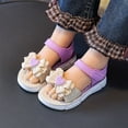 thumbnail image 5 of Viluyesy Girls' Soft-Sole Summer Sandals with Bow Detail Non-Slip Casual Outdoor Sandals for Kids Purple Size 9, 5 of 6