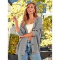 thumbnail image 3 of Women's Cardigan 2023 Open Front Oversized Button Lightweight Sweaters V Neck Loose Cardigans Knit Outwear, 3 of 14