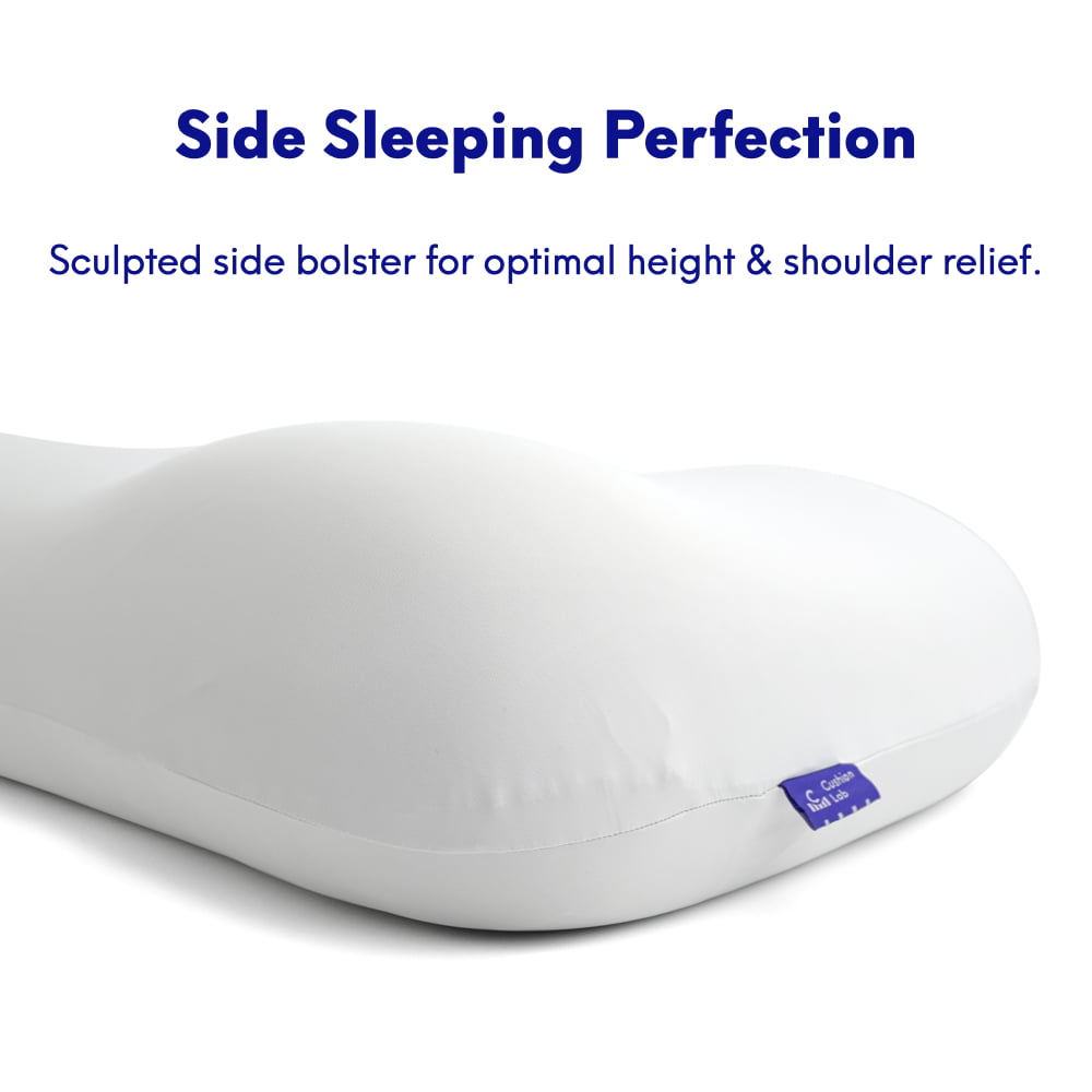 Cushion Lab Deep Sleep Pillow, Patented Ergonomic Contour Design for Side &  Back 