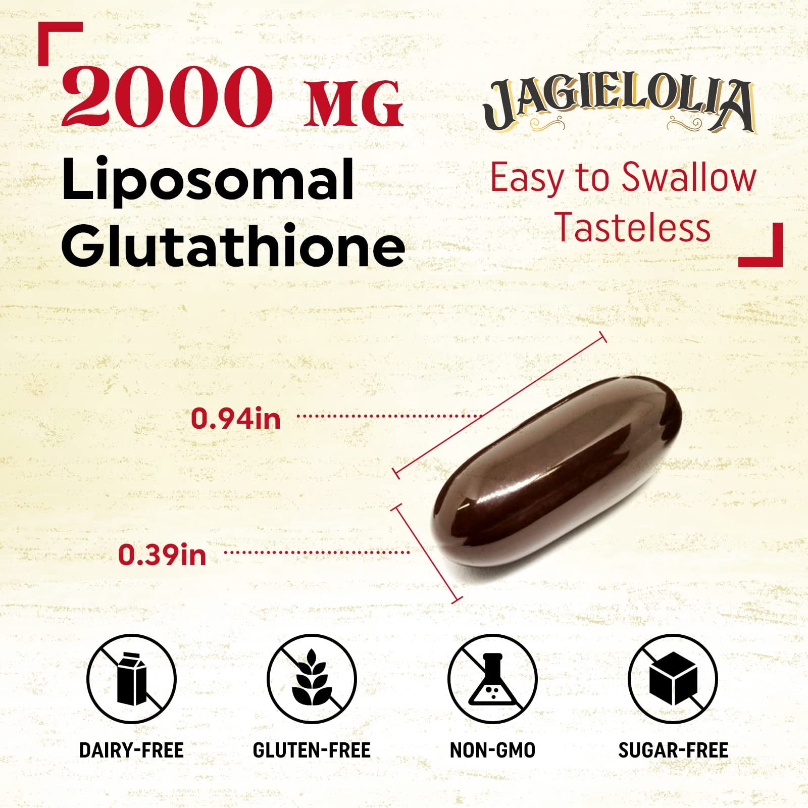 jagielolia liposomal glutathione Suplemento Jagielolia, glutatión liposomal, 2000 mg, 120 cápsulas blandas Bottle Size:5mL st_All Skin Types Methylcobalamin Injection