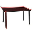 thumbnail image 3 of Regency Kee 60 x 24 in. Mobile Desk with Storage- Mahogany Top, Black Legs, 3 of 7