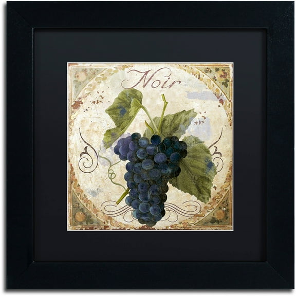 Trademark Fine Art "Tuscany Table Noir" Canvas Art by Color Bakery Black Matte, Black Frame