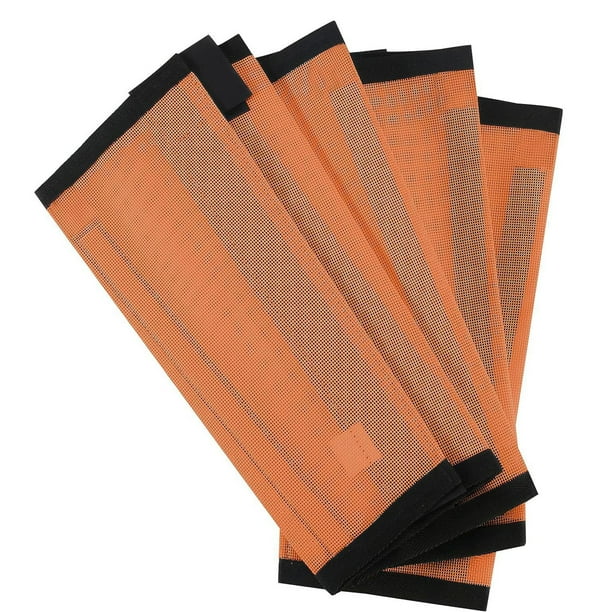 Greeniant 4 unids/set suministros de equipo para caballos cubierta de mosquitera transpirable para montar fácilmente equipo ecuestre Ropa para mascotas Naranja